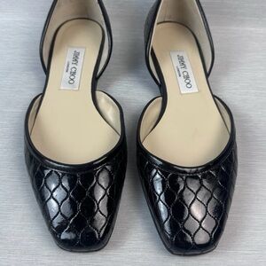 Jimmy Choo Black Women’s Flats Shoes Size 38,5 Made In Italy